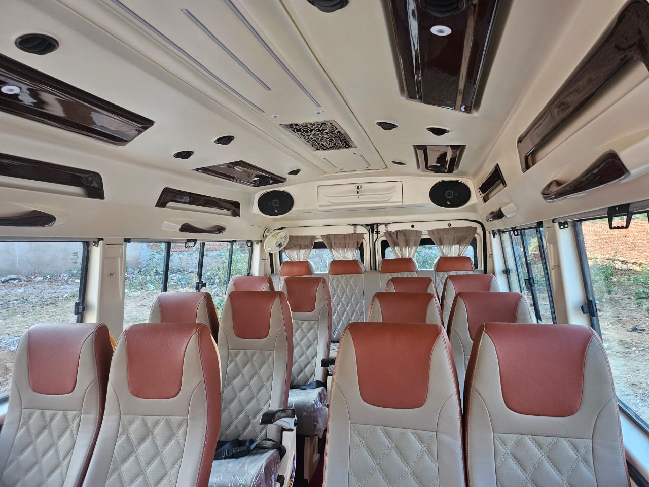 Tempo Traveller 16 Seater Interior Seating
